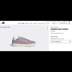 Adidas supercourt sneaker 9.5